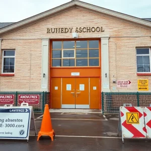 Construction and safety work at a school due to asbestos issues