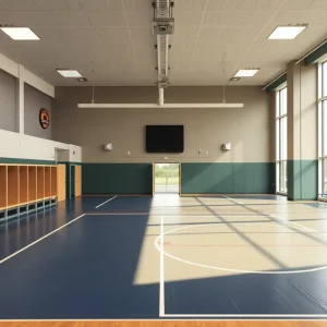Concept design of the Pottruck-Reina Wrestling Center at the University of Pennsylvania.