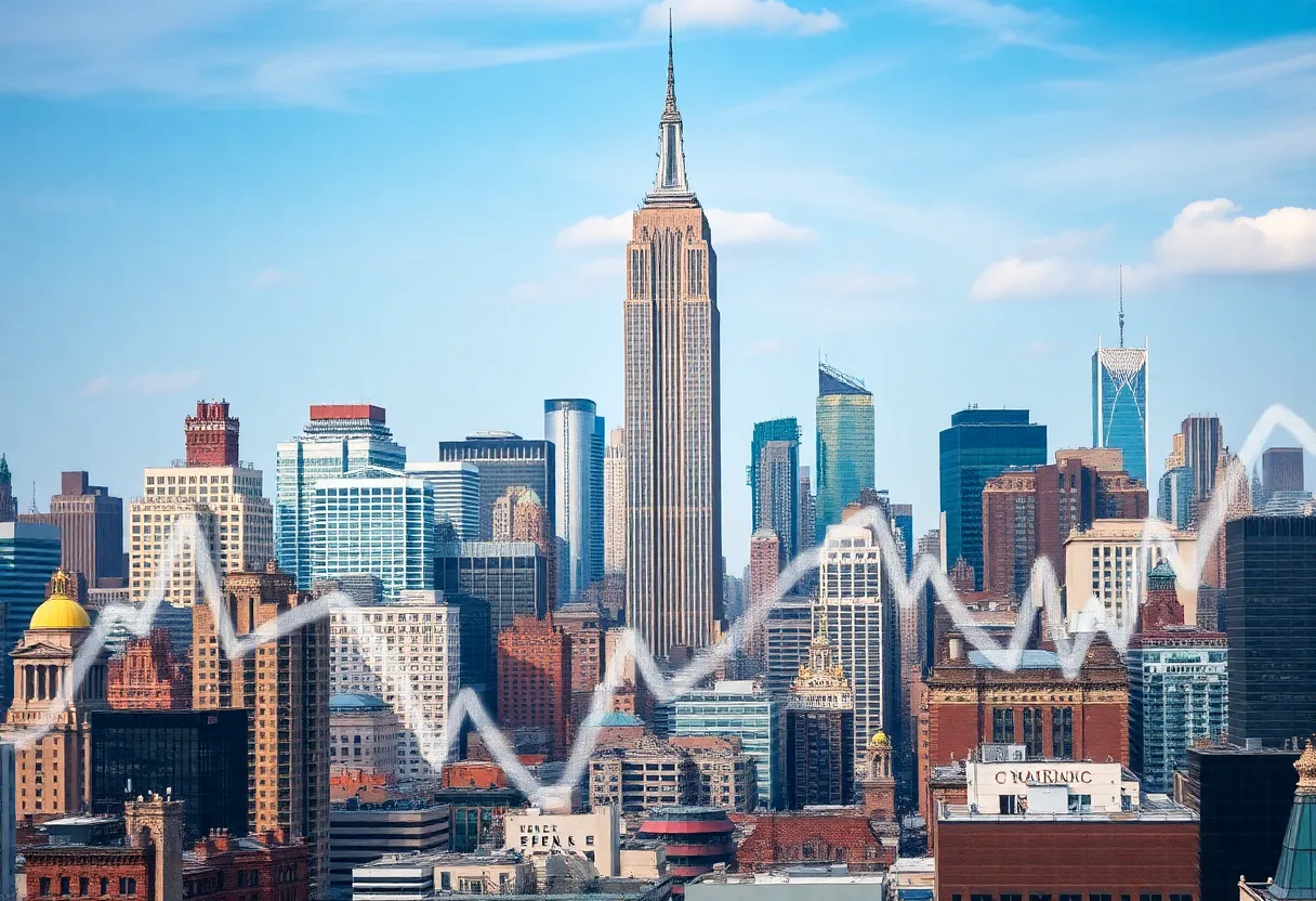 Illustration of real estate market trends with economic indicators