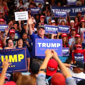 Crowd of supporters at the One Big Beautiful Bill rally in Pennsylvania.