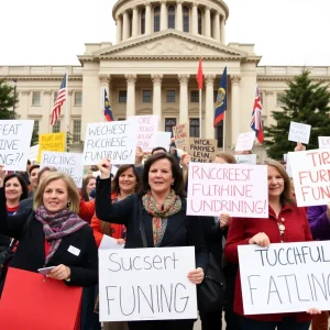 Teachers rallying at Pennsylvania State Capitol for school funding