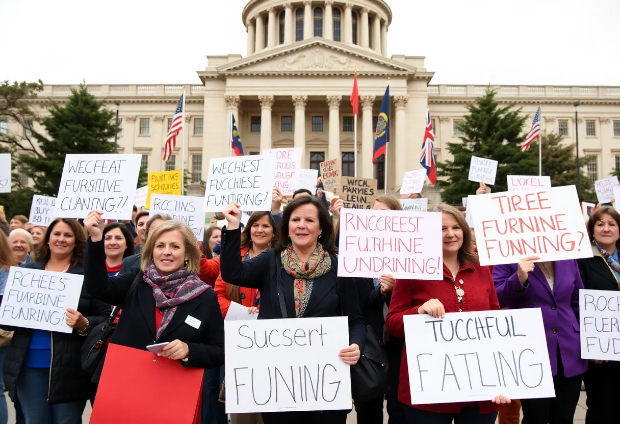 Teachers rallying at Pennsylvania State Capitol for school funding