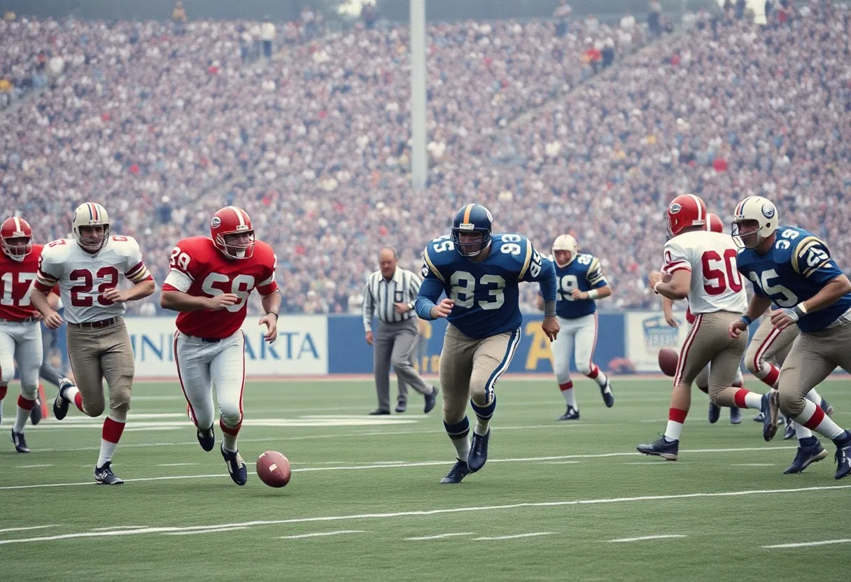 Historical football image capturing the essence of classic football gameplay.