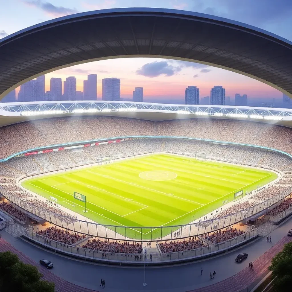 Conceptual architecture of a new stadium for the Philadelphia Eagles.