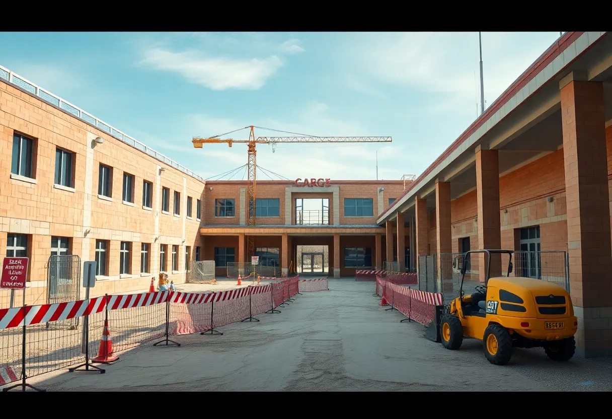 Construction site of Iron Bluff and Stone Pointe Elementary Schools