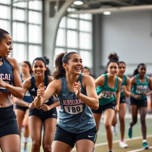 A diverse group of female athletes participating in various sports activities.