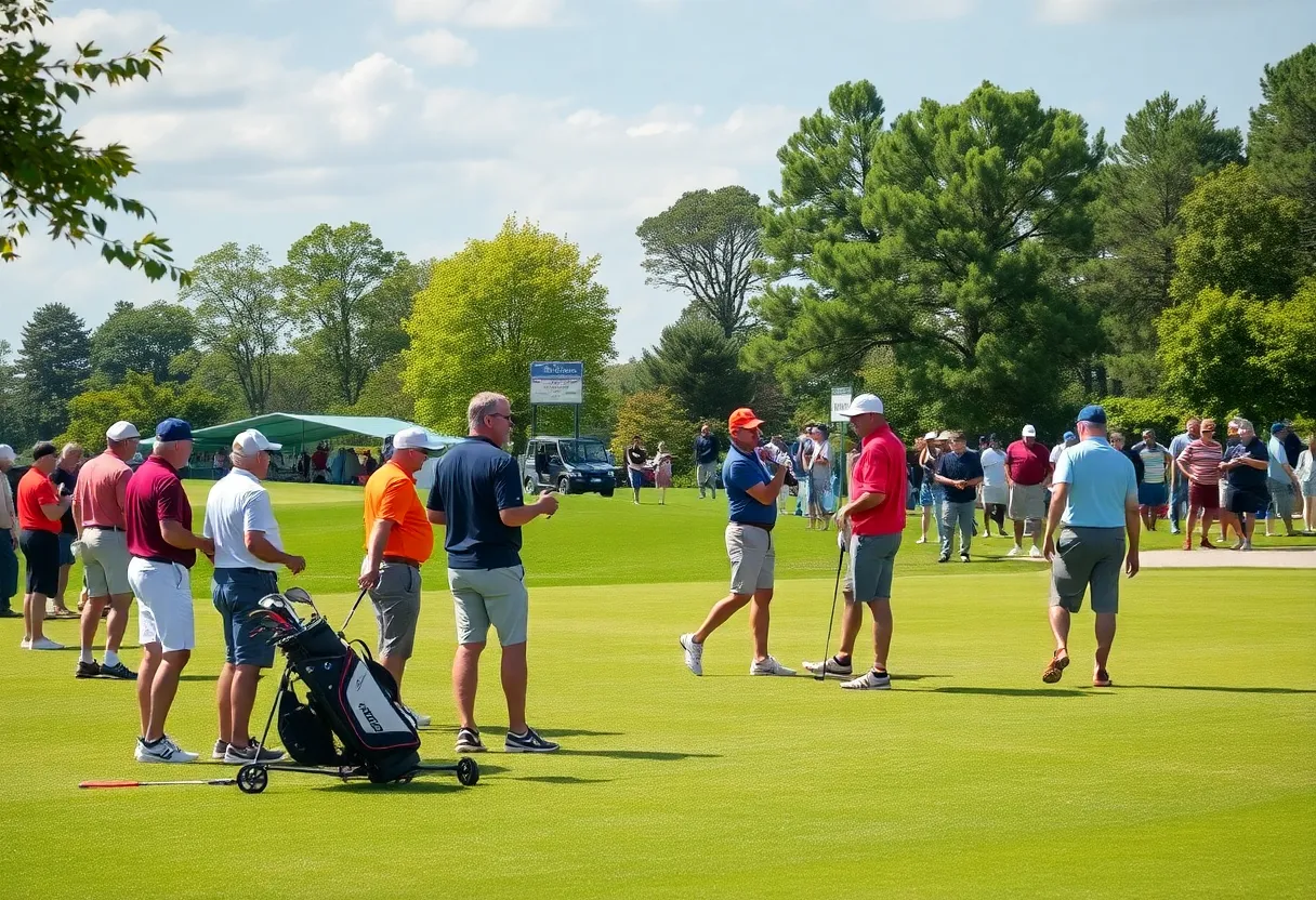 Golfers on a scenic course representing the Philadelphia PGA Section.