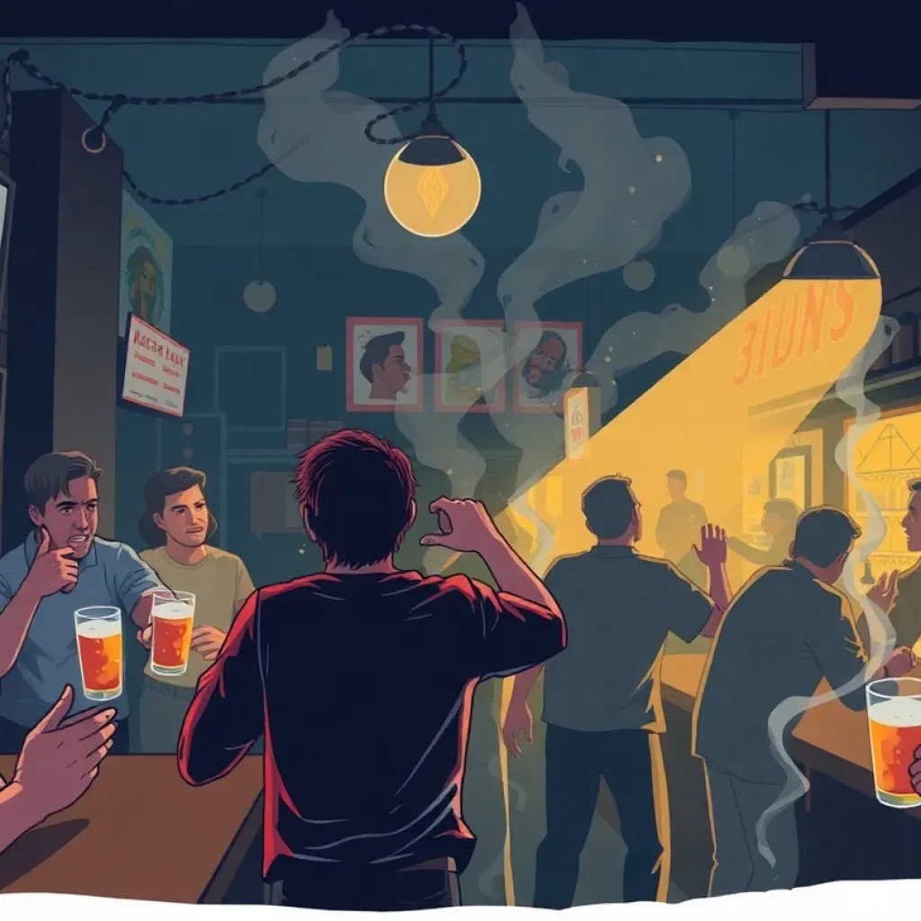 Nightlife scene at a bar in Philadelphia