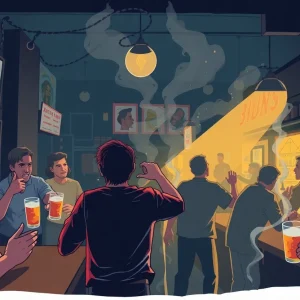 Nightlife scene at a bar in Philadelphia
