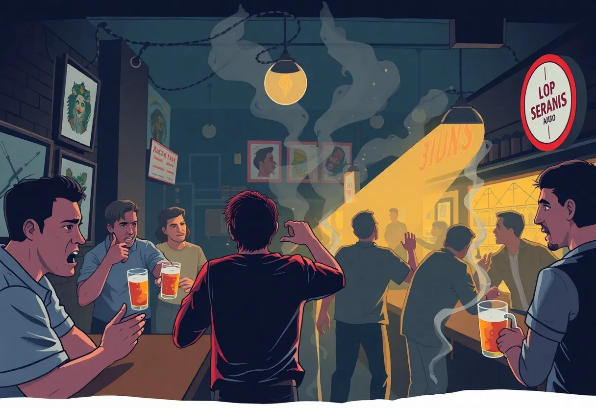 Nightlife scene at a bar in Philadelphia