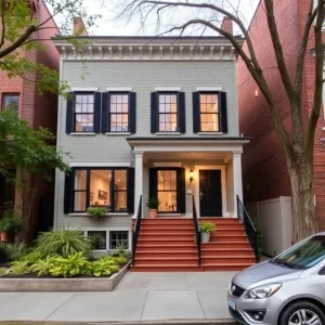 A newly renovated home in Philadelphia featuring a blend of modern and historical architecture.