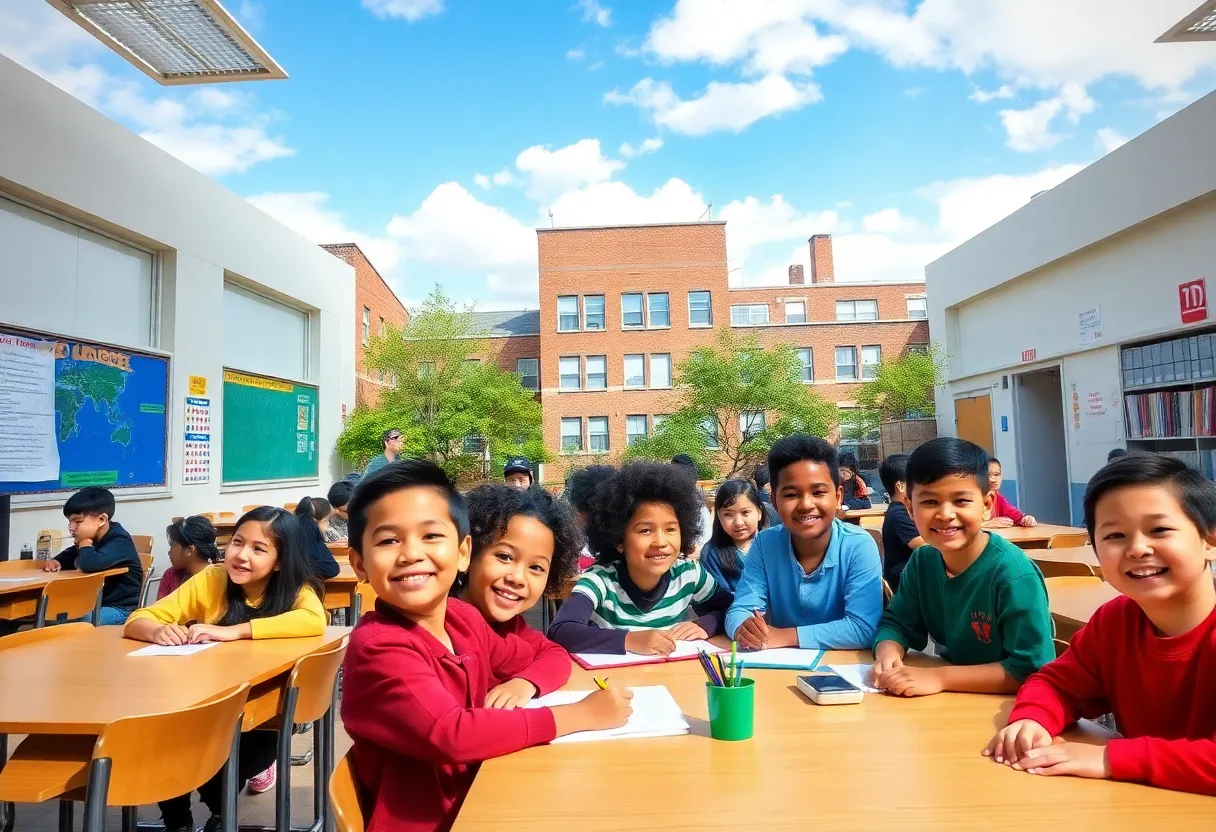 Students learning at a private K-12 school in Philadelphia