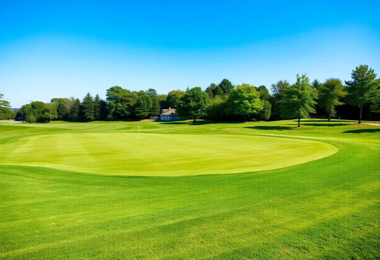 Landscape view of Aronimink Golf Club featuring a pristine golf course