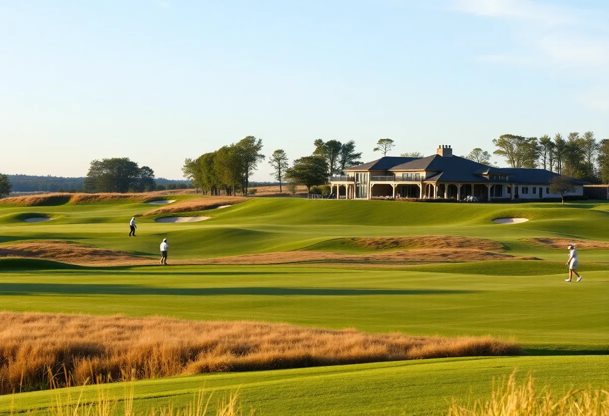 Restored Chart Hills Golf Course with golfers