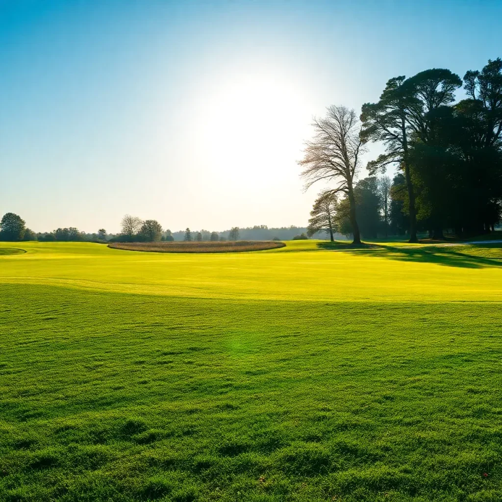 Well-maintained golf course with green fairways