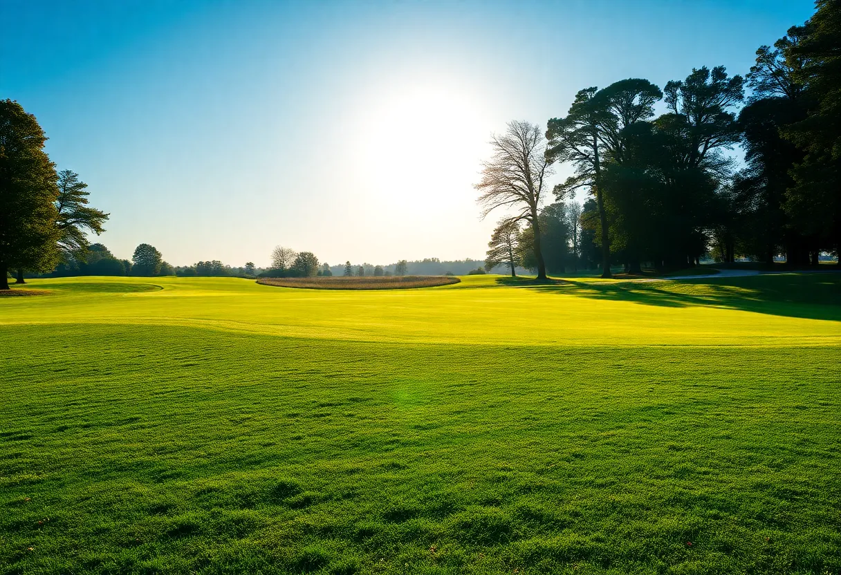 Well-maintained golf course with green fairways