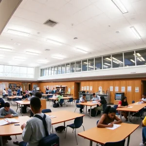 Students at Julia R. Masterman School in Philadelphia engaged in academic activities