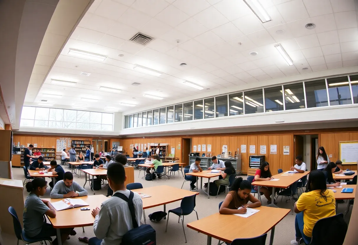 Students at Julia R. Masterman School in Philadelphia engaged in academic activities
