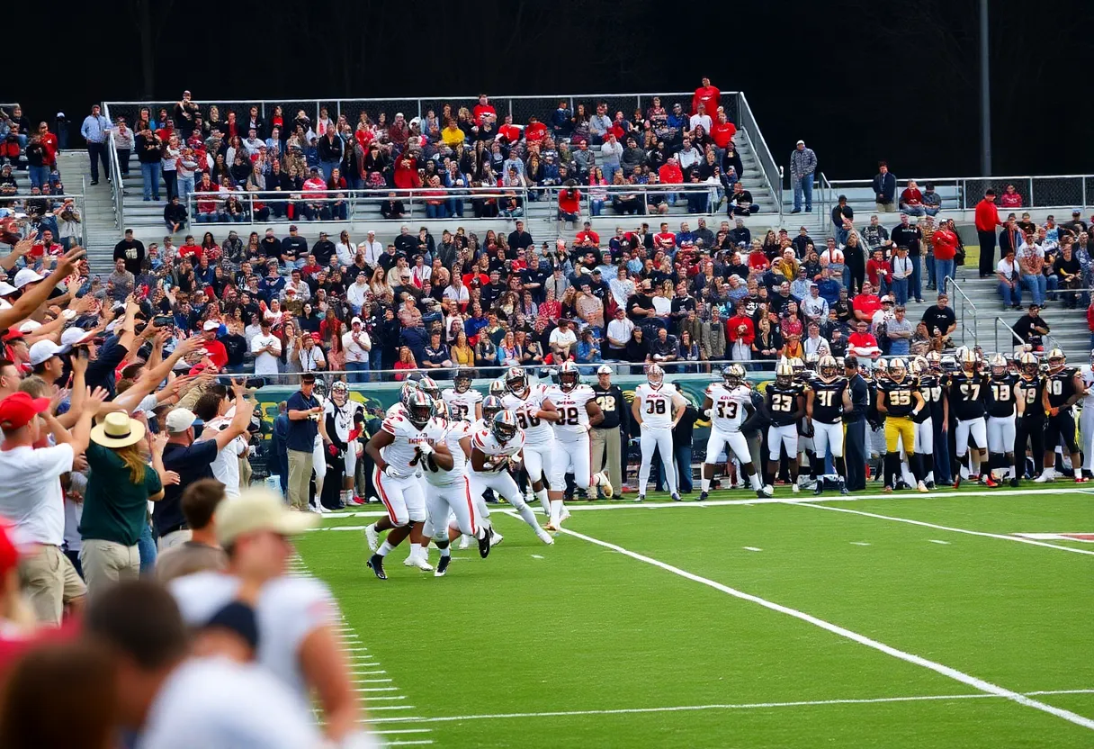 Fans celebrating during the Lehigh vs. Penn football game.