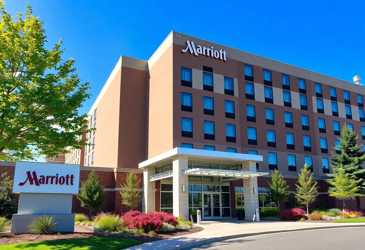 Exterior view of a Marriott hotel in Longmont, Colorado