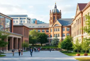 The University of Pennsylvania campus during a sunny day.