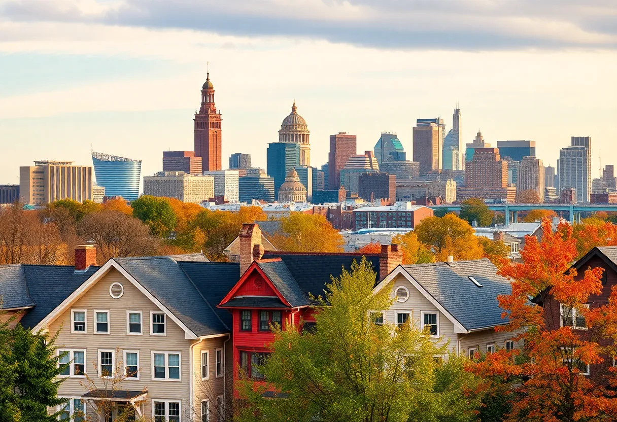 Seasonal changes around homes in Philadelphia