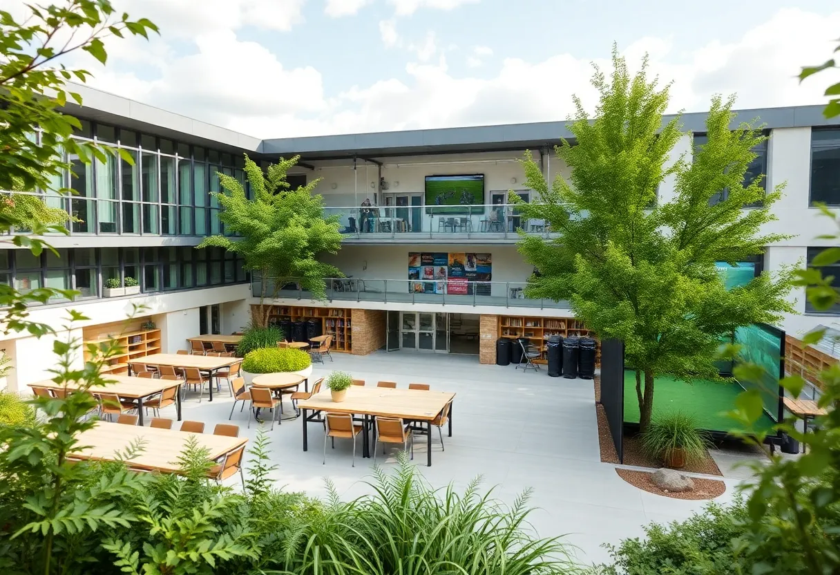 Exterior of the TGR Learning Lab showcasing modern architecture