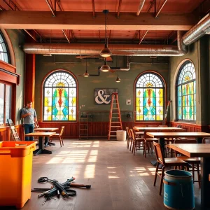Renovation of Wormtown Brewery taproom
