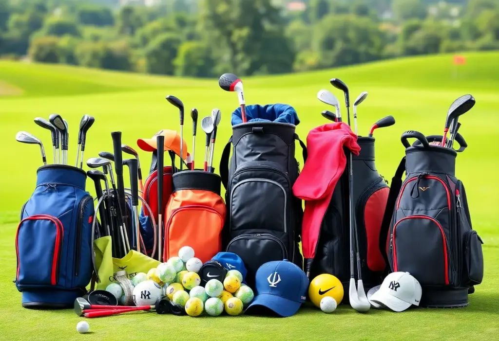 Various discounted golf equipment and apparel available at Amazon