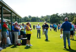 Volunteers assisting at Aaronimink Golf Club during the PGA Championship