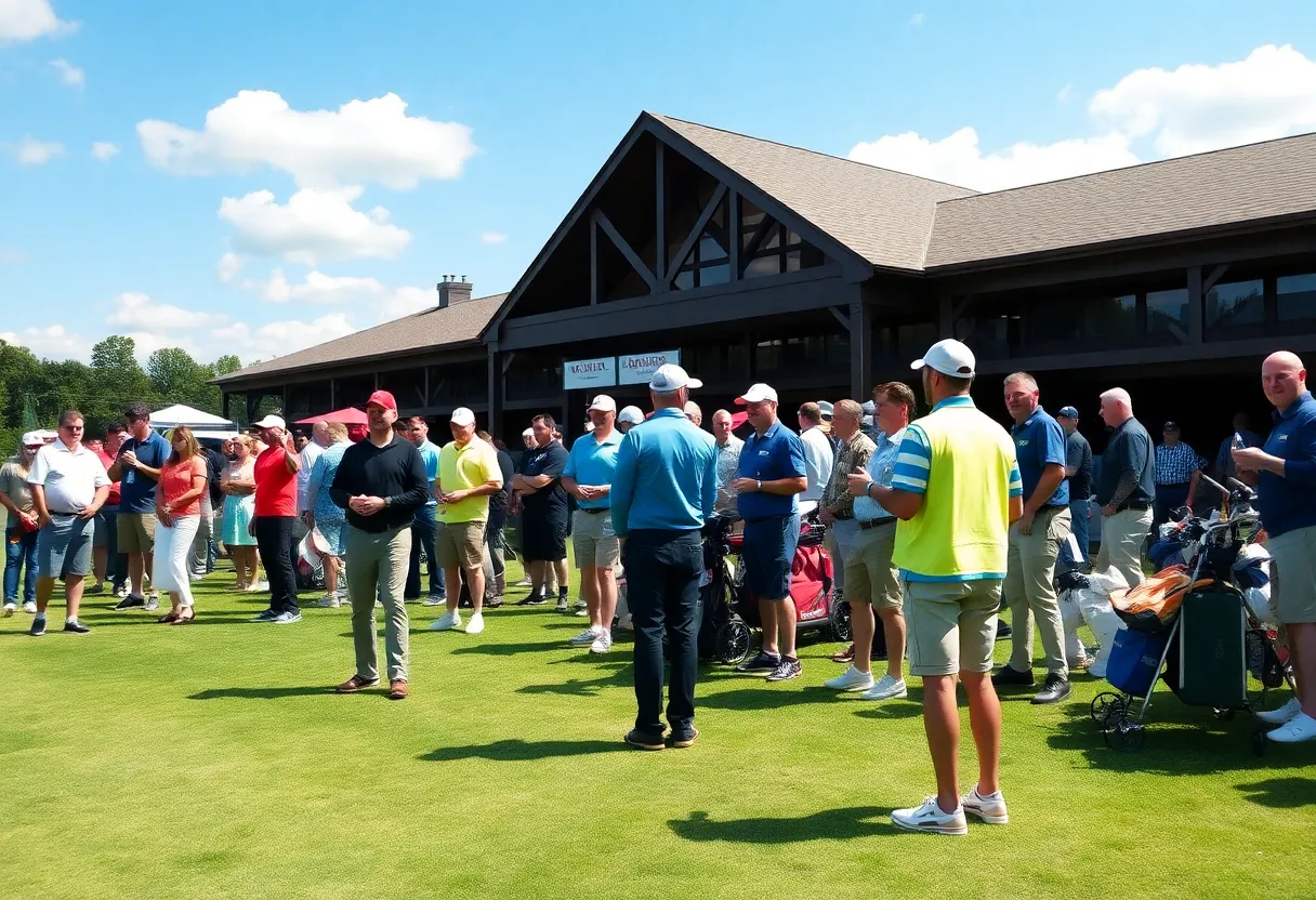 Volunteers at Aronimink Golf Club during a golf event