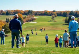 Golfers competing at the Fall Classic in Philadelphia