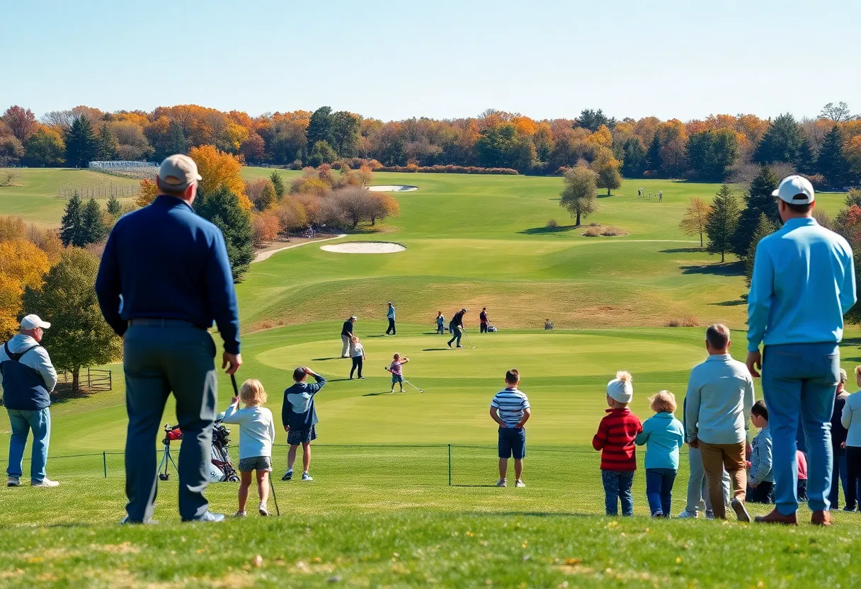 Golfers competing at the Fall Classic in Philadelphia