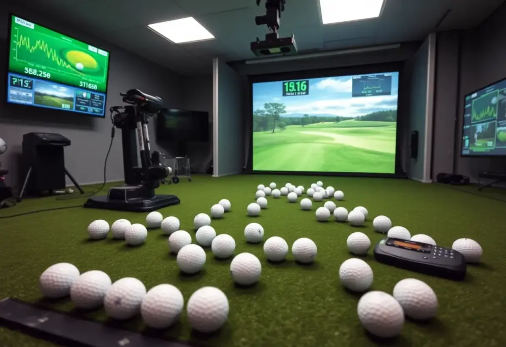 Scientific testing of golf balls in a lab