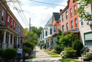 People exploring a Philadelphia neighborhood for home buying.