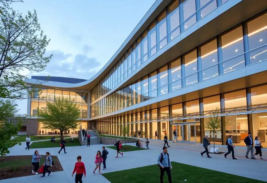 Exterior view of Julia R. Masterman Laboratory and Demonstration School in Philadelphia, PA.