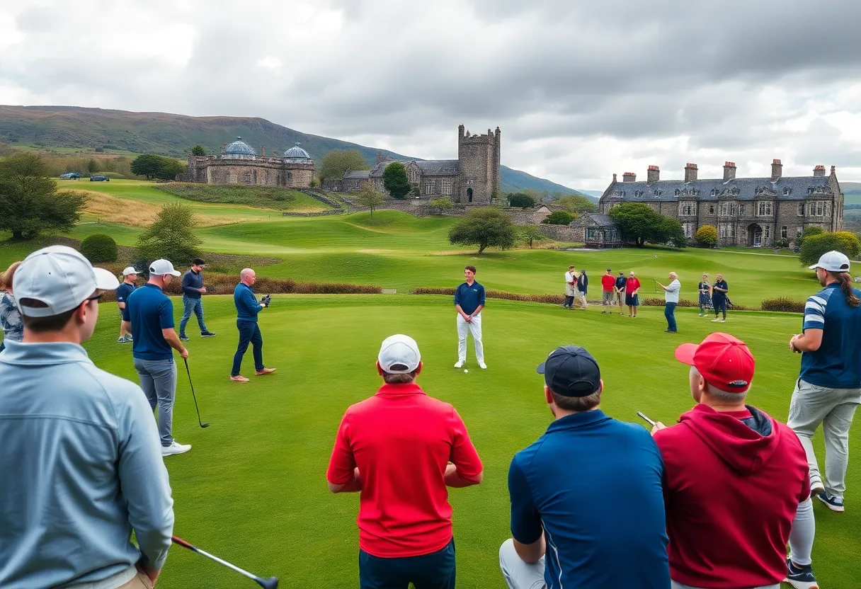 University of Pennsylvania golf teams practicing at St. Andrew's Links