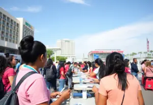 Volunteers at the Philadelphia FIFA World Cup Volunteer Center