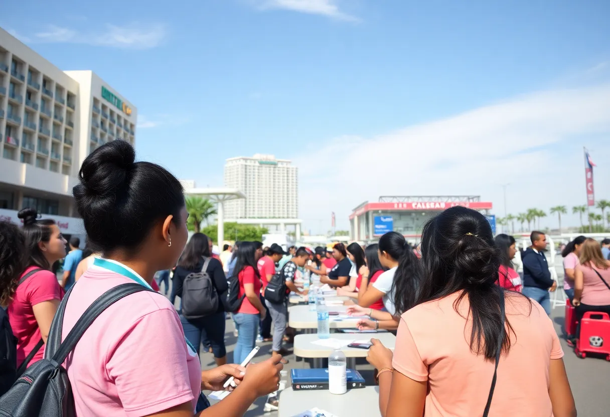 Volunteers at the Philadelphia FIFA World Cup Volunteer Center