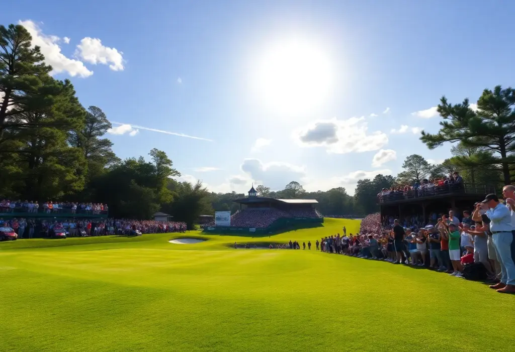 Crowd at Heron Point golf course during Jordan Spieth's tournament victory