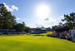 Crowd at Heron Point golf course during Jordan Spieth's tournament victory