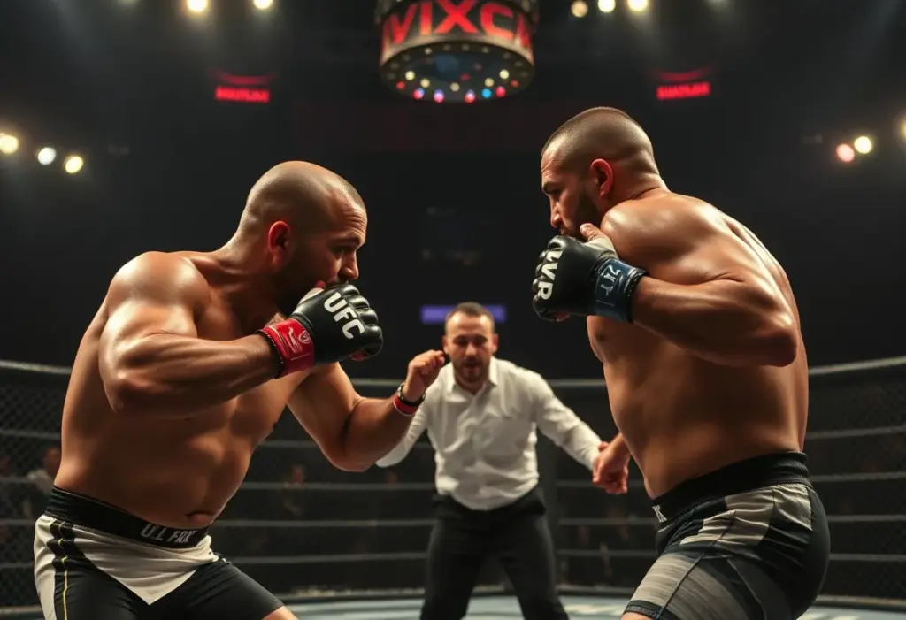 Moment from UFC 321 main event where the fight ended.