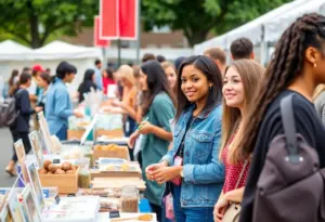 Young entrepreneurs showcase their businesses at the NOMO Foundation Expo in West Philadelphia.