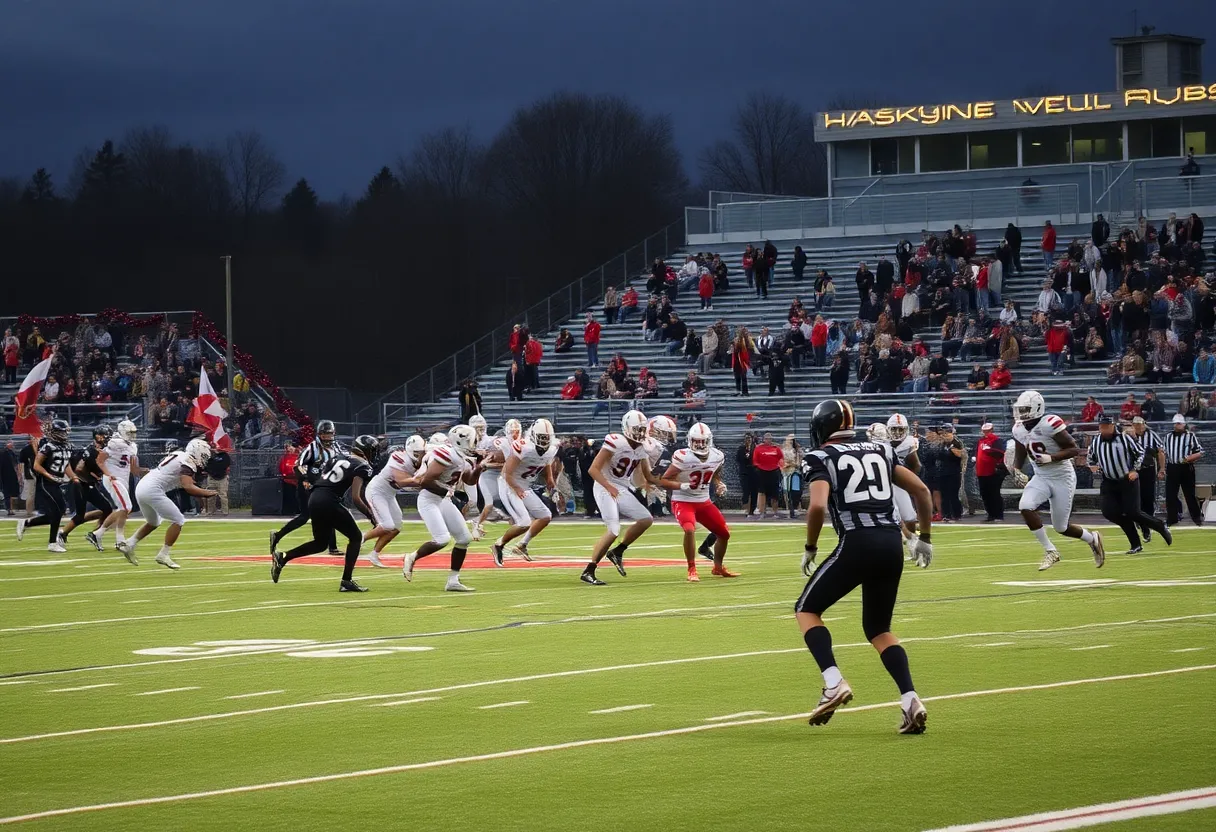 Audubon High School football game against Haddon Township