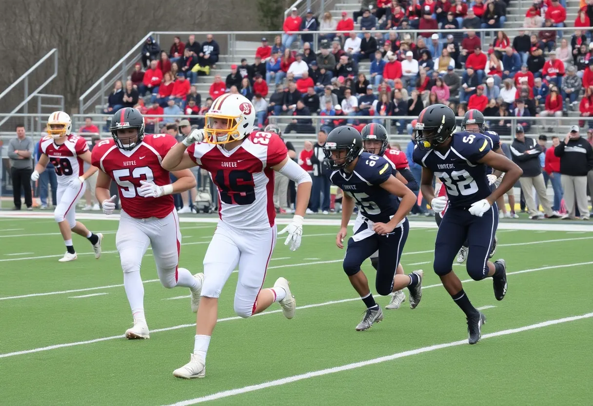 Bucks County high school football playoff game action