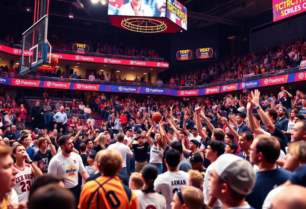 College basketball game during the Cathedral Classic at The Palestra