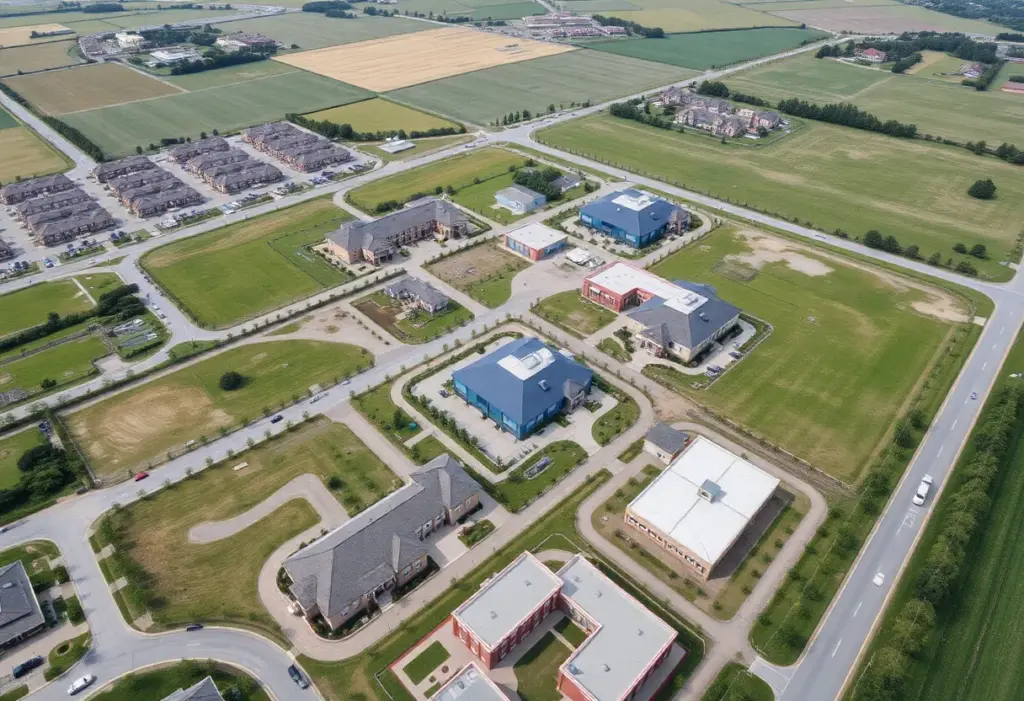 Conceptual design of mixed-use development in Chester County