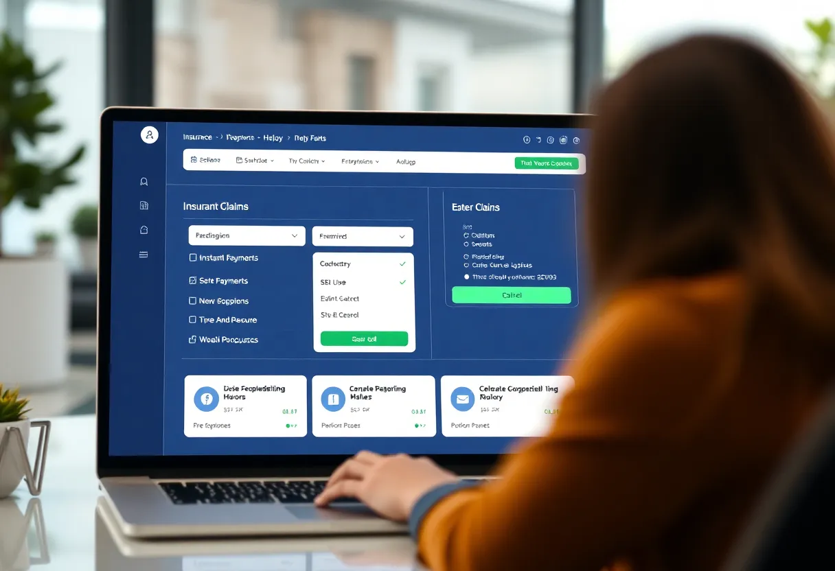 Digital payment interface for insurance claims