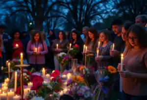 Vigil for domestic violence victim in Mays Landing