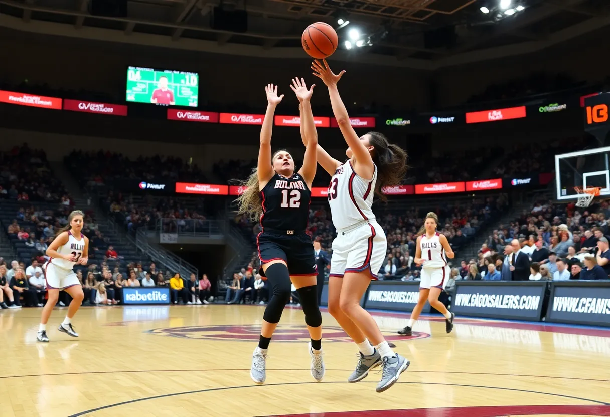 Drexel women's basketball team in action during a game